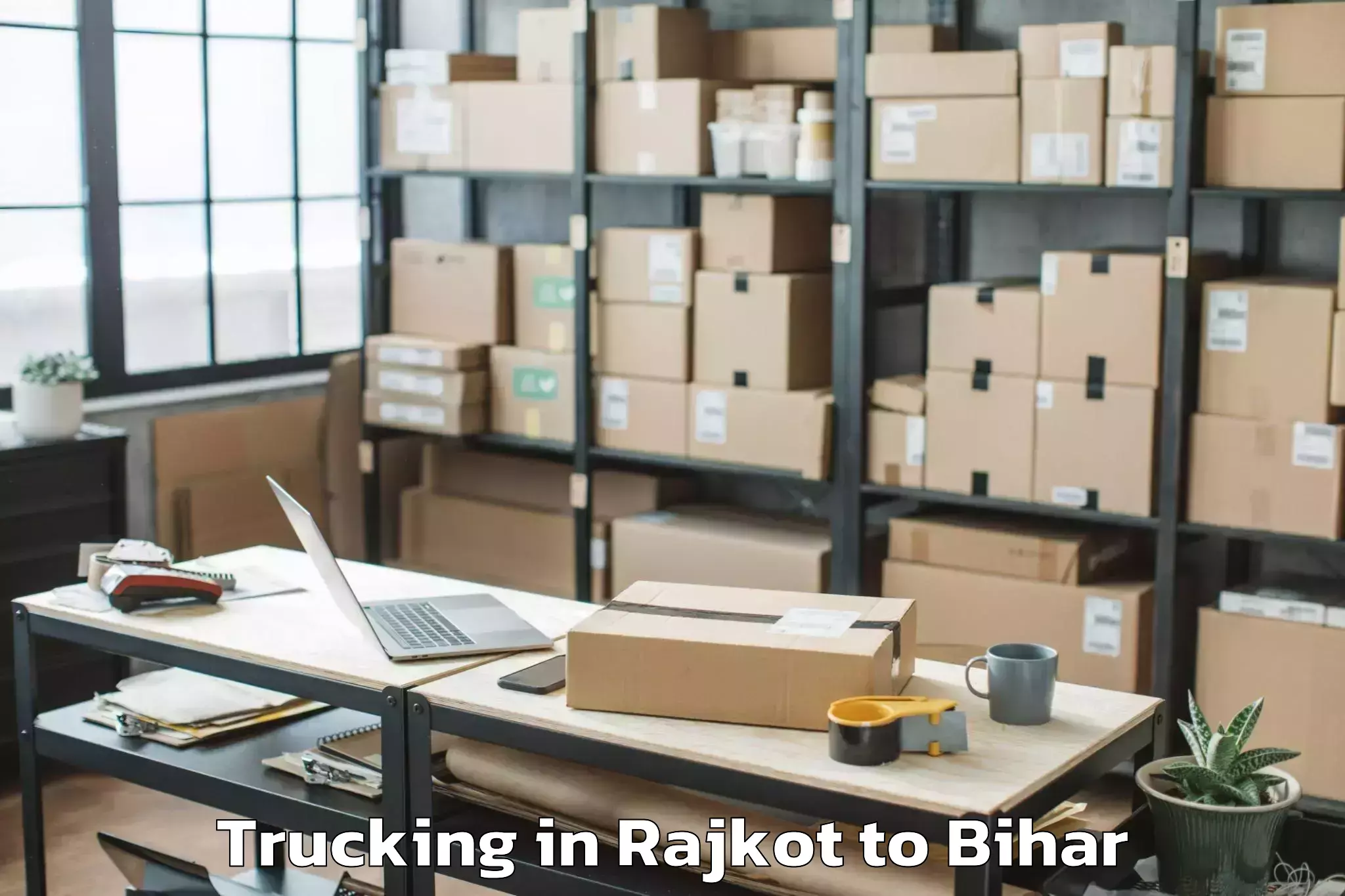 Top Rajkot to Sahdai Buzurg Trucking Available